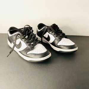 Nike Dunk Low Black White Sneakers Men’s Size 9